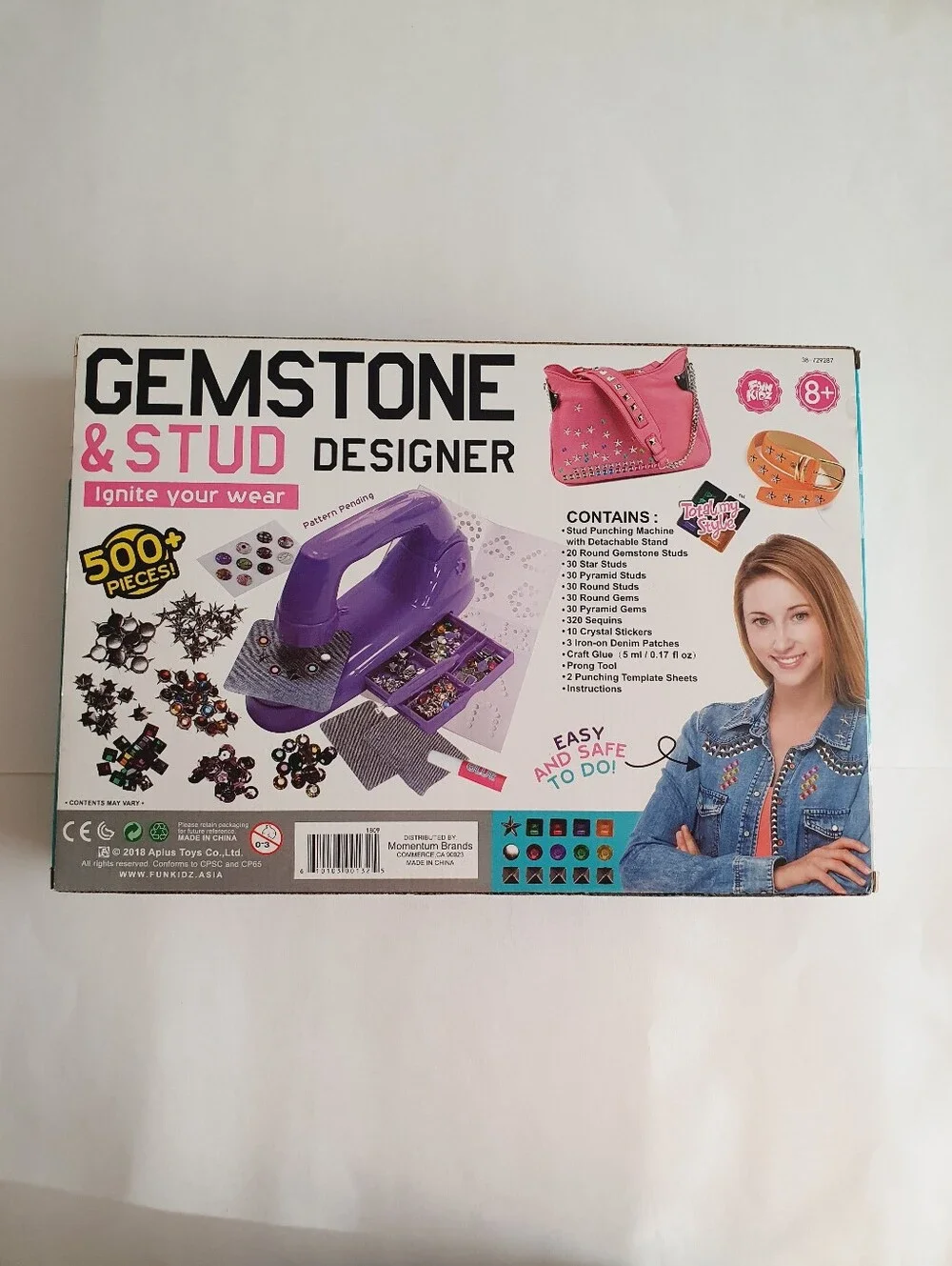 Gemstone & Stud Designer Kids' Craft Kit 500+ Pieces Purple